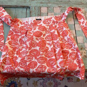 J. Crew A-line Orange Flowered Skirt